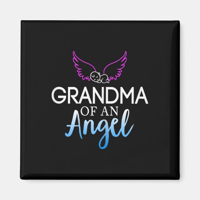 Imán Abuela De Un Ángel Mes De Concientización Sobre Si (Frente)