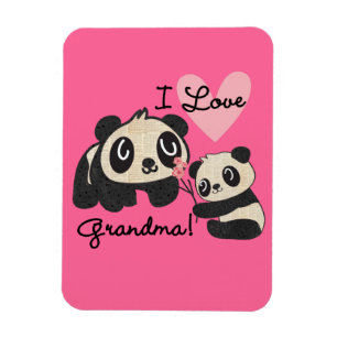 Imán Abuela del amor de los osos de panda I