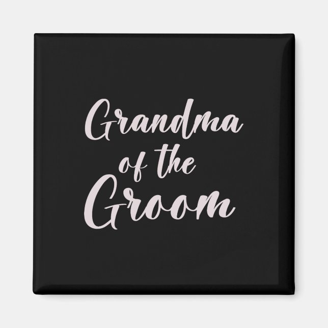 Imán Abuela Del Equipo Boda De Groom Tee De Groom Gra (Frente)