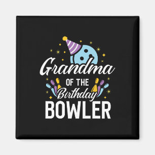 Imán Abuela del partido de bolos del cumpleaños Bowler