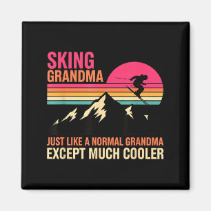 Imán Abuela Esquíando Abuela Igual Que Una Abuela Norma