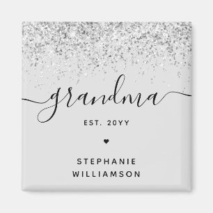 Imán Abuela Est Confeti Brillante Regalos Personalizado