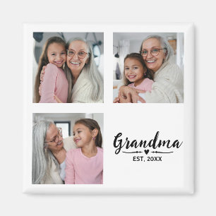 Imán Abuela Establecida 3 Foto Día de los Abuelos