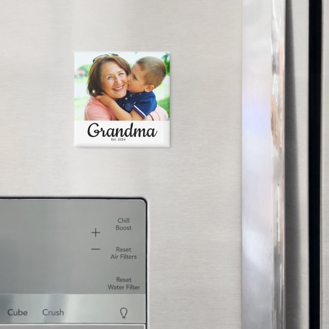 Imán Abuela establecida con letra negra (In situ (nevera))