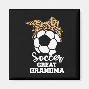 Imán Abuela Genial Fútbol Jugadora Divertida Leopardo G
