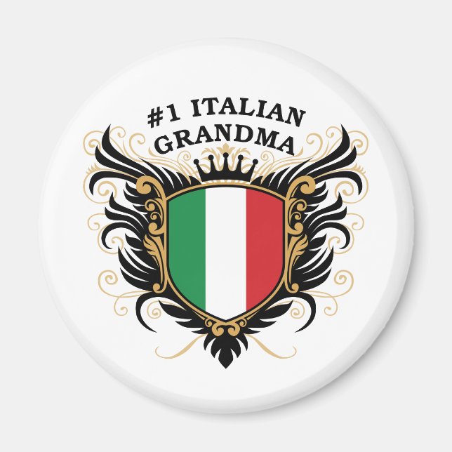 Imán Abuela italiana número uno (Frente)