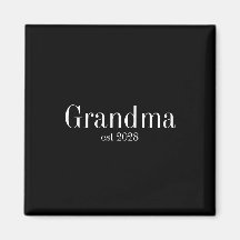 Abuela moderna personalizada en negro y blanco