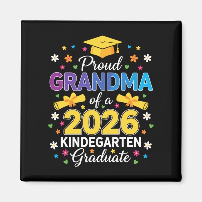 Imán Abuela Orgullosa De Un Graduado De Kinder 2026 (Frente)