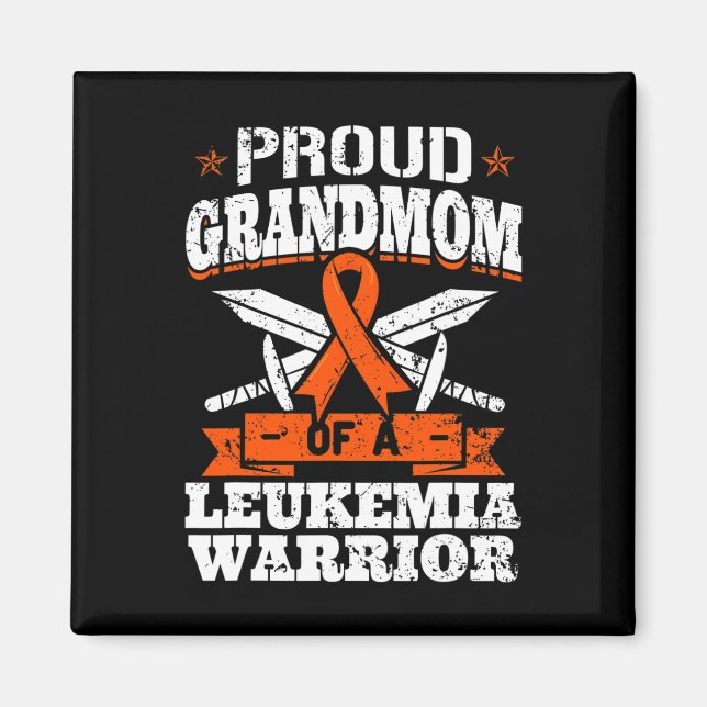 Imán Abuela Orgullosa De Una Guerrera De La Leucemia Gr (Frente)