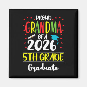 Imán Abuela Orgullosa y Divertida De Un Graduado De 5to