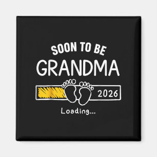 Imán Abuela Pronto 2026 Cargando Anuncio de Embarazo