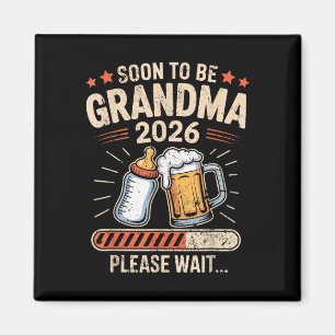 Imán Abuela Pronto Est 2026 Anuncio de Bebé Camiseta