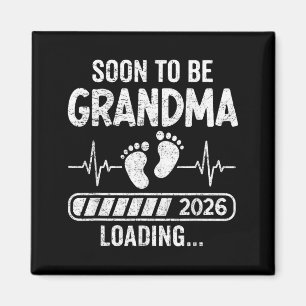 Imán Abuela Retro Pronto 2026 Cargando Embarazo