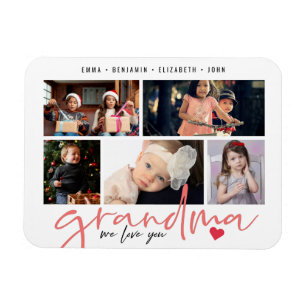 Imán Abuela te queremos Collage de fotos moderno