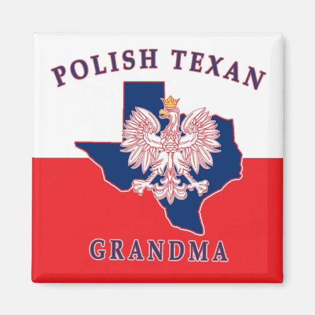 Imán Abuela texana polaca (Frente)