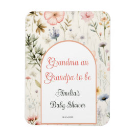 Imán Abuela y abuelo serán Baby Shower en flor