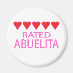 Imán Abuelita de cinco corazones