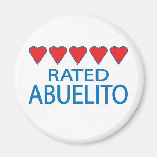 Imán Abuelito de cinco corazones