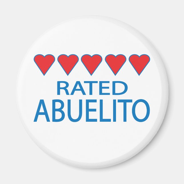 Imán Abuelito de cinco corazones (Frente)