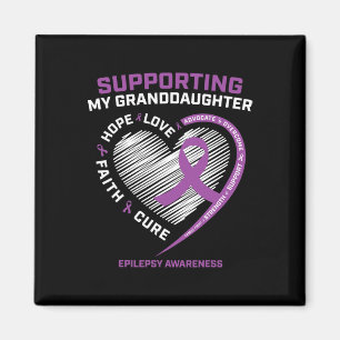 Imán Abuelo Abuelo Abuelo Regalo Nieta Púrpura Epilepsi