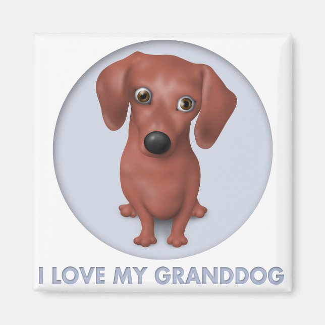 Imán Abuelo de Dachshund (Brown) (Frente)