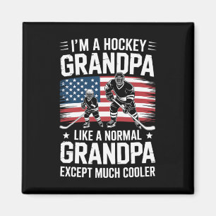 Imán Abuelo de Hockey sobre Hielo Como Un Abuelo Normal