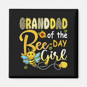 Imán Abuelo de la chica del cumpleaños de abeja diverti