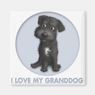 Imán Abuelo de Schnoodle (negro)