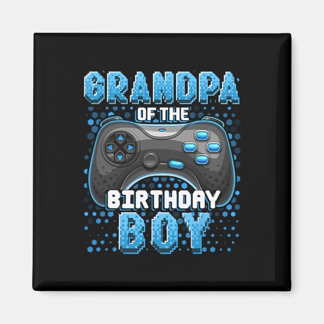 Imán Abuelo Del Bi De Videojuego De Cumpleaños (Frente)