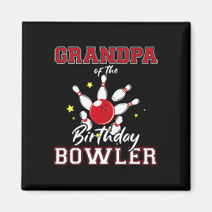 Imán Abuelo Del Cumpleañero Tiro De Cumpleaños De Bolos