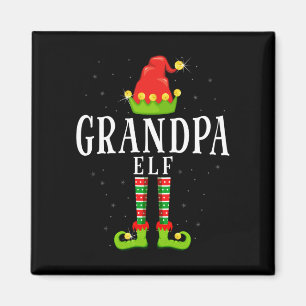 Imán Abuelo elfo pijama navideño a juego
