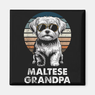 Imán Abuelo Maltés Retro Genial Divertido Dueño de Perr