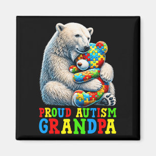 Imán Abuelo orgulloso de autismo lleva autismo