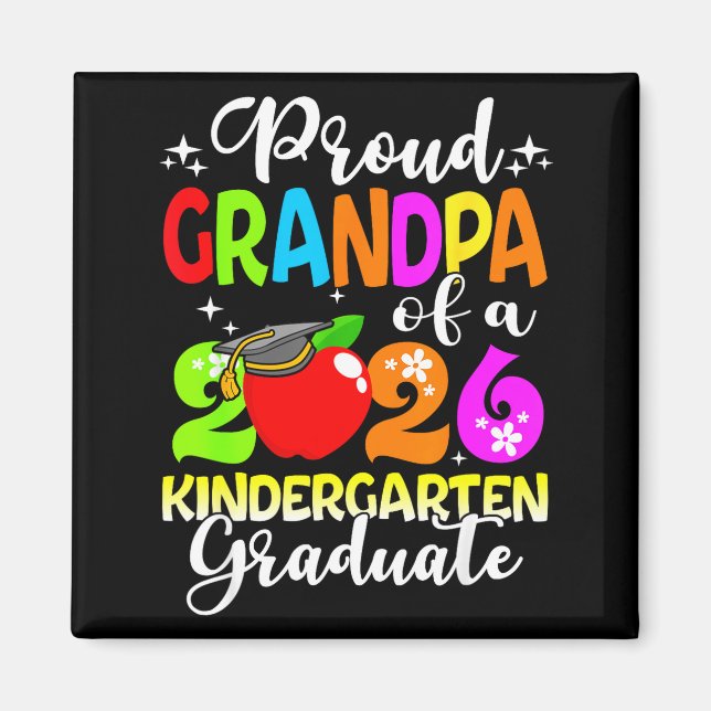 Imán Abuelo orgulloso y divertido de una clase de kinde (Frente)