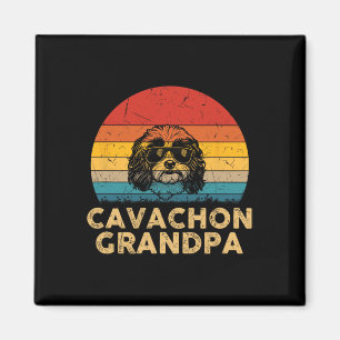 Imán Abuelo Retro Cavachon Amante de los Perros Padre d