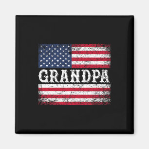 Imán Abuelo Vintage Bandera De Estados Unidos Patriótic