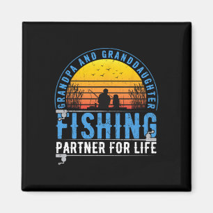 Imán Abuelo Y Abuela Pesca De Buques De Por Vida