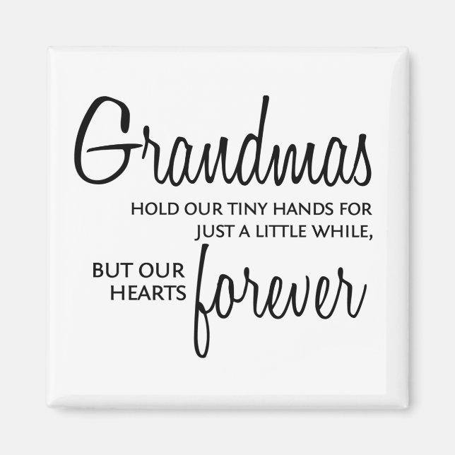 Imán Abuelos para siempre negro (Frente)