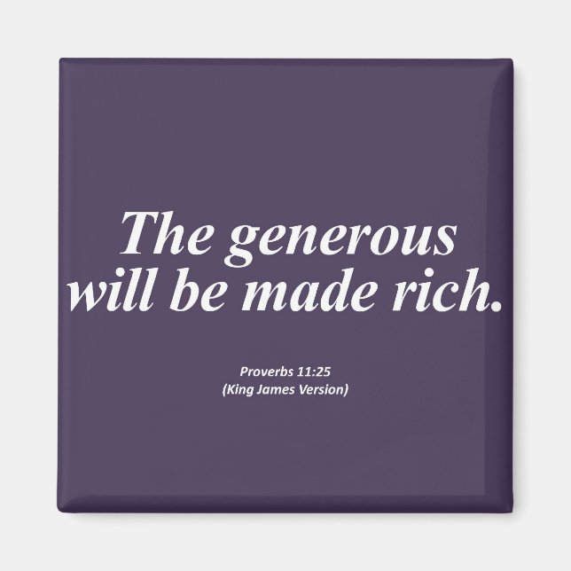 Imán Abundance Proverbs 11:25 Abbrev (Frente)