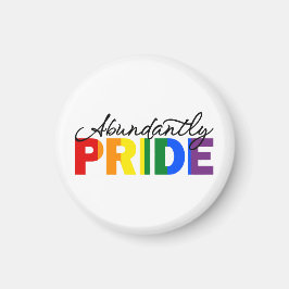 Imán Abundantemente Orgulloso del Arcoiris con orgullo