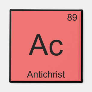 Imán Ac - Símbolo de elemento de química antiqurista Te