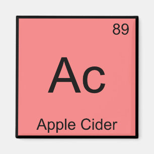 Imán Ac - Símbolo de elemento de química de la sidra de