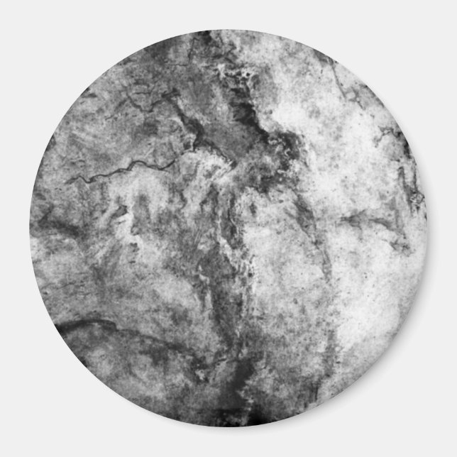 Imán Acabado de piedra de mármol blanco negro de Smoke  (Frente)