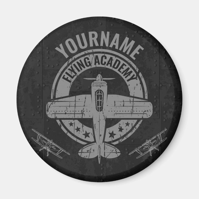 Imán Academia de vuelo piloto de avión de cosecha de vi (Frente)