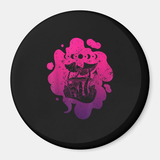 Imán Academia Goblincore Aesthetic Cottagecore Mushroom (Frente)