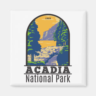 Imán Acadia Parque Nacional Bar Harbour Sendero Océano