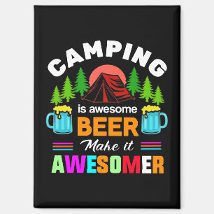 Imán Acampar es cerveza increíble Hazlo más increíble-6