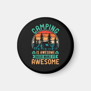 Imán Acampar es increíble, la cerveza lo hace increíble
