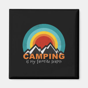 Imán Acampar es mi estación favorita, divertidos campis