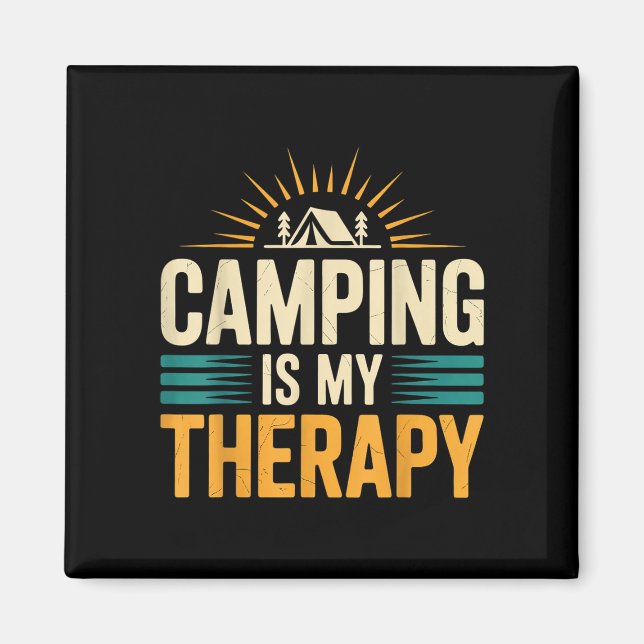 Imán Acampar es mi terapia  (Frente)